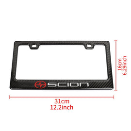 Brand New Universal 100% Real Carbon Fiber Scion License Plate Frame - 1PCS