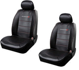 BRAND New 2PCS Universal Dodge Elite Synthetic Leather Car Truck Suv 2 Front Sideless Seat Covers Set + Headrest Cover Also