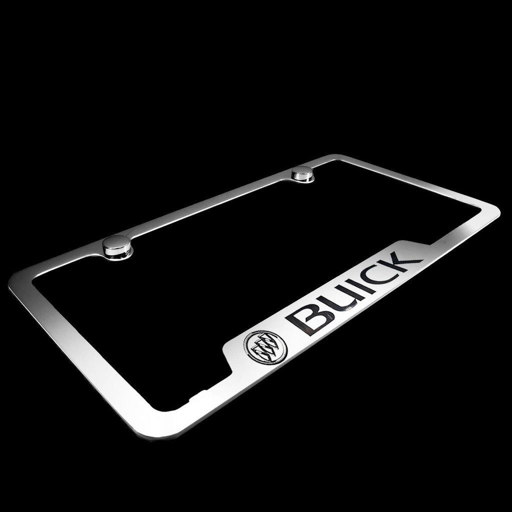 Brand New 2PCS Buick Chrome Stainless Steel License Plate Frame Officially Licensed