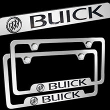 Load image into Gallery viewer, Brand New 2PCS Buick Chrome Stainless Steel License Plate Frame Officially Licensed
