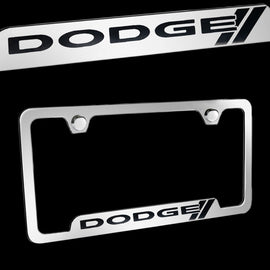 Brand New 1PCS Dodge Chrome Stainless Steel License Plate Frame Officially Licensed