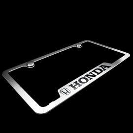 Brand New 2PCS Honda Chrome Stainless Steel License Plate Frame Officially Licensed