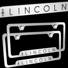 Brand New 2PCS Lincoln Chrome Stainless Steel License Plate Frame Officially Licensed