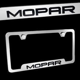 Brand New 1PCS Mopar Chrome Stainless Steel License Plate Frame Officially Licensed