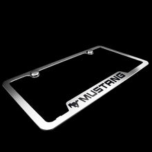 Load image into Gallery viewer, Brand New 2PCS Mustang Chrome Stainless Steel License Plate Frame Officially Licensed