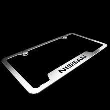 Load image into Gallery viewer, Brand New 2PCS Nissan Chrome Stainless Steel License Plate Frame Officially Licensed