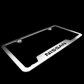 Brand New 2PCS Nissan Chrome Stainless Steel License Plate Frame Officially Licensed