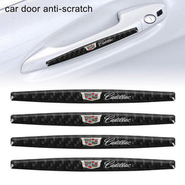 Brand New 4PCS Cadillac Real Carbon Fiber Anti Scratch Badge Car Door Handle Cover Trim