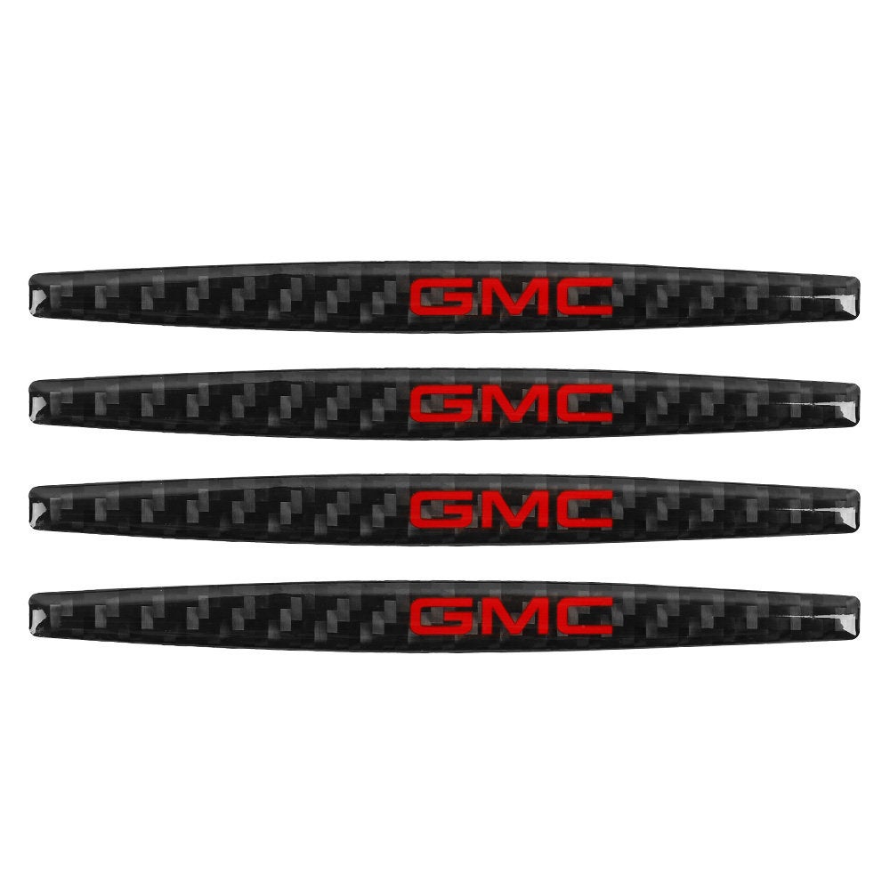 Brand New 4PCS GMC Real Carbon Fiber Anti Scratch Badge Car Door Handle Cover Trim