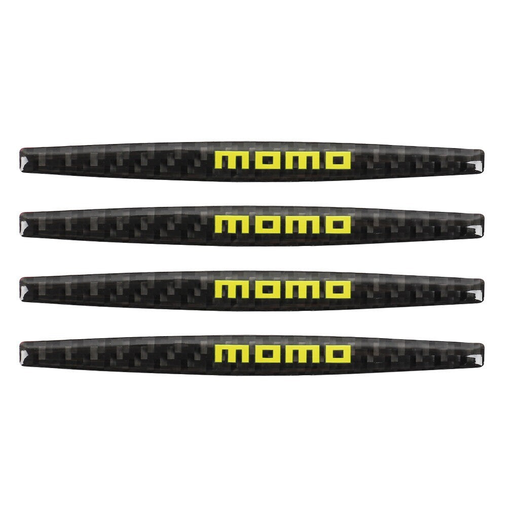 Brand New 4PCS Momo Real Carbon Fiber Anti Scratch Badge Car Door Handle Cover Trim