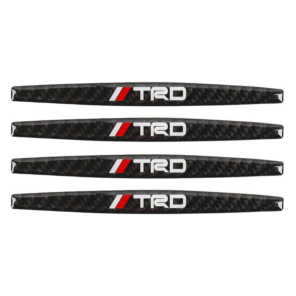 Brand New 4PCS TRD Real Carbon Fiber Anti Scratch Badge Car Door Handle Cover Trim