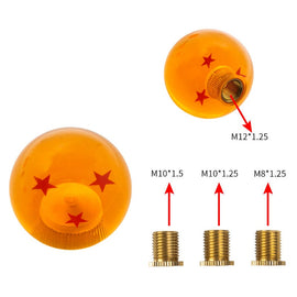 Brand New 3 Star Orange Dragon ball Z Custom 54mm Shift Knob M8x1.25 M10x1.5 M10x1.25 M12x1.25