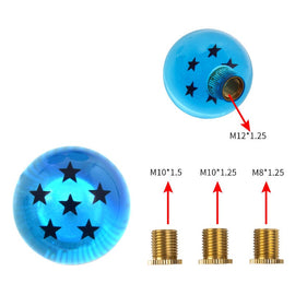 Brand New 6 Star Blue Dragon ball Z Custom 54mm Shift Knob M8x1.25 M10x1.5 M10x1.25 M12x1.25