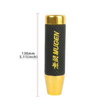 Load image into Gallery viewer, Brand New 13CM Gold Universal Mugen Aluminum+Leather Gear Shift Knob Shifter Lever Head