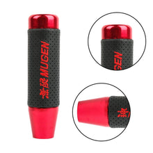 Load image into Gallery viewer, Brand New 13CM Red Universal Mugen Aluminum+Leather Gear Shift Knob Shifter Lever Head