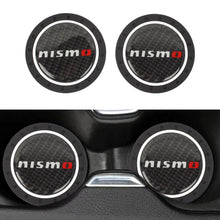 Load image into Gallery viewer, Brand New 2PCS Nismo Real Carbon Fiber Car Cup Holder Pad Water Cup Slot Non-Slip Mat Universal