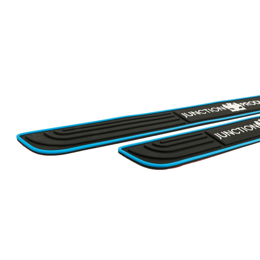 Brand New 4PCS Universal Junction Produce Blue Rubber Car Door Scuff Sill Cover Panel Step Protector