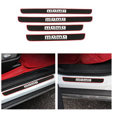 Brand New 4PCS Universal Momo Red Rubber Car Door Scuff Sill Cover Panel Step Protector