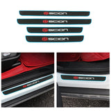 Brand New 4PCS Universal Scion Blue Rubber Car Door Scuff Sill Cover Panel Step Protector