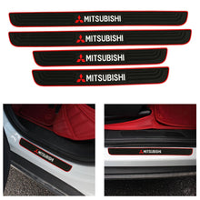 Load image into Gallery viewer, Brand New 4PCS Universal Mitsubishi Red Rubber Car Door Scuff Sill Cover Panel Step Protector