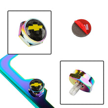 Load image into Gallery viewer, Brand New 4PCS Chevrolet Racing Car License Plate Carbon Screw Bolt Cap Cover Screw Bolt