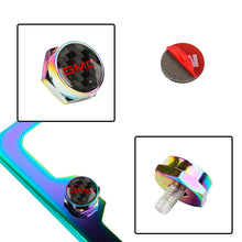 Load image into Gallery viewer, Brand New 4PCS GMC Racing Car License Plate Carbon Screw Bolt Cap Cover Screw Bolt