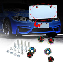 Load image into Gallery viewer, Brand New 4PCS Mitsubishi Racing Car License Plate Carbon Screw Bolt Cap Cover Screw Bolt