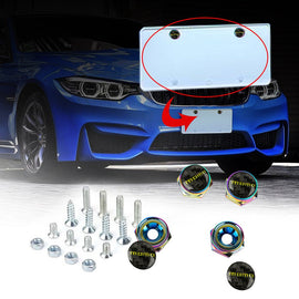 Brand New 4PCS Momo Racing Car License Plate Carbon Screw Bolt Cap Cover Screw Bolt