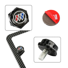 Load image into Gallery viewer, Brand New 4PCS Buick Racing Car License Plate Carbon Fiber Screw Bolt Cap Cover Screw Bolt