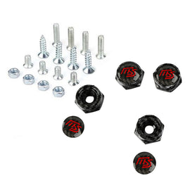 Brand New 4PCS Mazdaspeed Racing Car License Plate Carbon Fiber Screw Bolt Cap Cover Screw Bolt