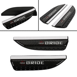 Brand New 2PCS Universal Bride Carbon Fiber Rear View Side Mirror Visor Shade Rain Shield Water Guard