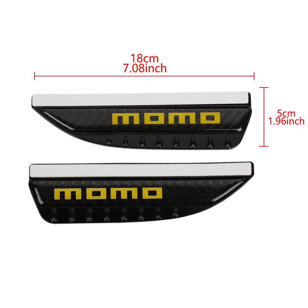 Brand New 2PCS Universal Momo Carbon Fiber Rear View Side Mirror Visor Shade Rain Shield Water Guard