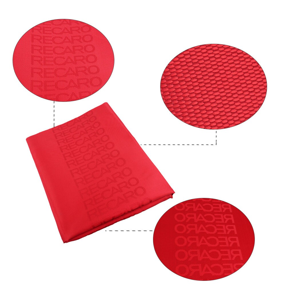 Brand New Graduation Red Recaro Fabric Material SEAT Cover Cloth For Universal Interior