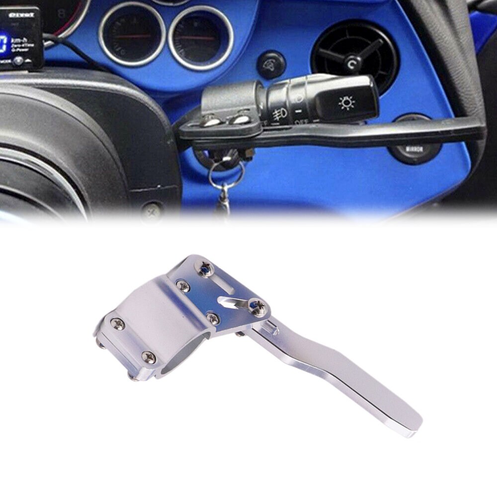 Brand New Universal Car Turn Signal Lever Silver Extender Steering Wheel Turn Rod Position Up