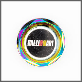 Brand New Jdm Ralliart Emblem Brushed Neo-Chrome Engine Oil Filler Cap Badge For Mitsubishi