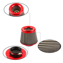 Load image into Gallery viewer, Brand New Universal JDM RED 3&quot; 76mm Power Intake High Flow Cold Air Intake Filter Cleaner