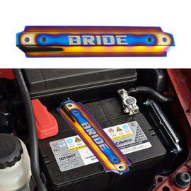 Brand New UNIVERSAL BRIDE Titanium Aluminum Car Battery Tie Down Mount Bracket Brace Bar