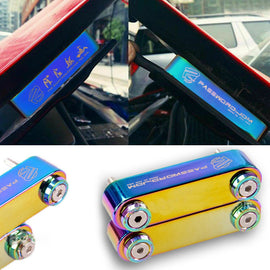 Brand New 2PCS New Neo-Chrome Password JDM Hood Vent Spacer Risers JDM 90-01 Integra / 88-15 Honda Civic / 16-21 Honda Civic