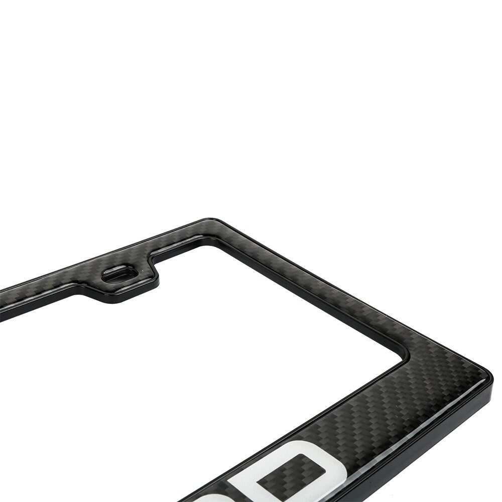 Brand New Universal 100% Real Carbon Fiber TRD License Plate Frame - 1PCS