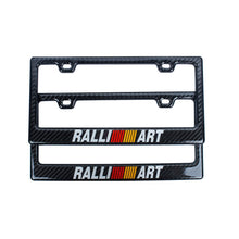 Load image into Gallery viewer, Brand New Universal 100% Real Carbon Fiber Ralliart License Plate Frame - 2PCS
