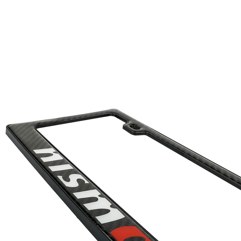 Brand New Universal 100% Real Carbon Fiber Nismo License Plate Frame - 2PCS