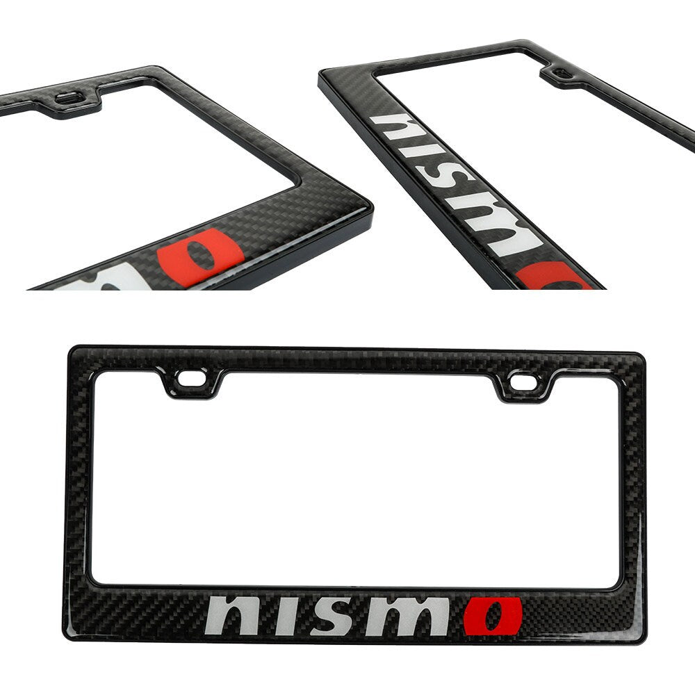 Brand New Universal 100% Real Carbon Fiber Nismo License Plate Frame - 1PCS