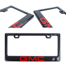 Load image into Gallery viewer, Brand New Universal 100% Real Carbon Fiber GMC License Plate Frame - 2PCS