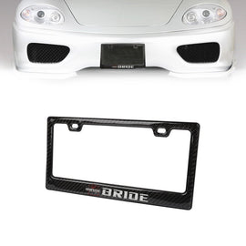 Brand New Universal 100% Real Carbon Fiber Bride License Plate Frame - 1PCS
