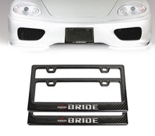 Load image into Gallery viewer, Brand New Universal 100% Real Carbon Fiber Bride License Plate Frame - 2PCS