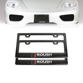 Brand New 2PCS Universal 100% Real Carbon Fiber Roush Performance License Plate Frame