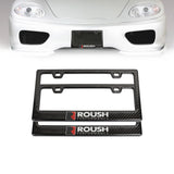 Brand New 2PCS Universal 100% Real Carbon Fiber Roush Performance License Plate Frame