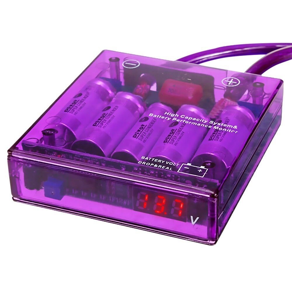 Brand New RAIZIN Purple Mega Fuel Saver JDM Universal Voltage Stabilizer Connects to Battery
