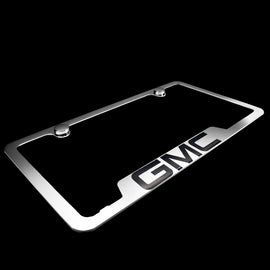 Brand New 1PCS GMC Chrome Stainless Steel License Plate Frame Officially Licensed