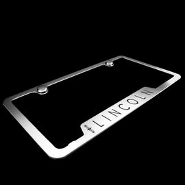 Brand New 2PCS Lincoln Chrome Stainless Steel License Plate Frame Officially Licensed
